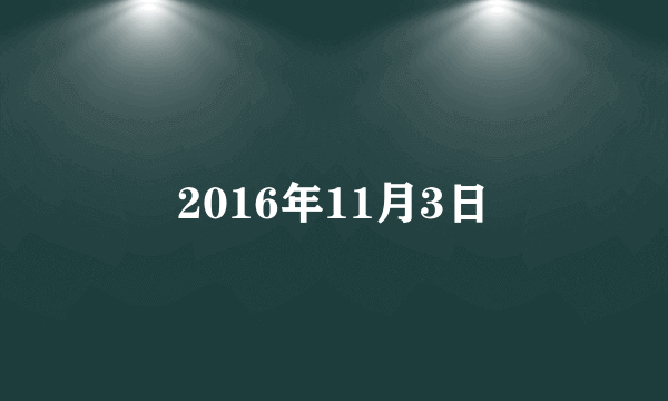 2016年11月3日