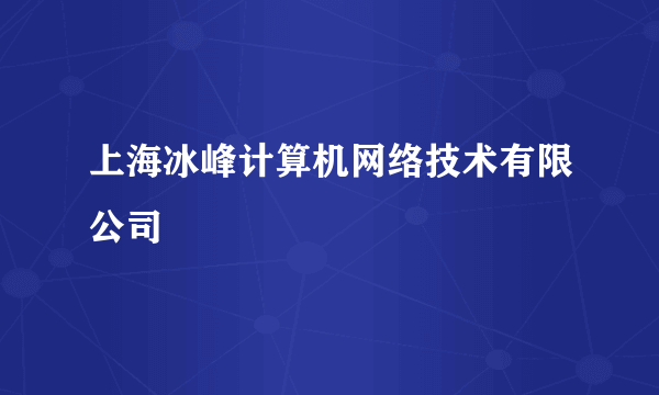 上海冰峰计算机网络技术有限公司