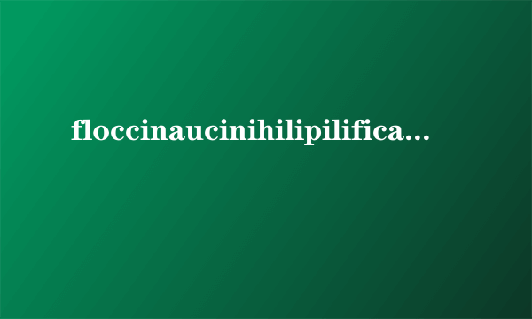 floccinaucinihilipilification