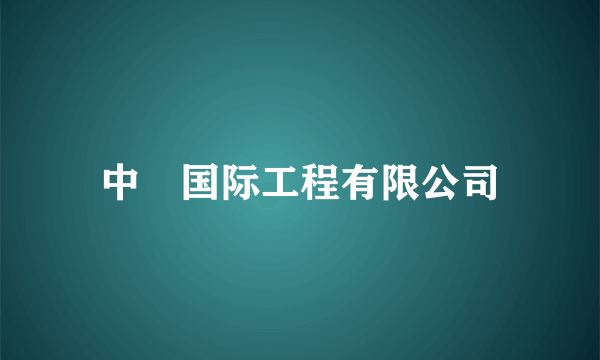 中赟国际工程有限公司