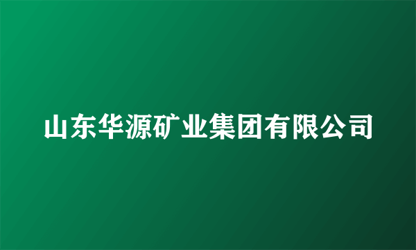 山东华源矿业集团有限公司