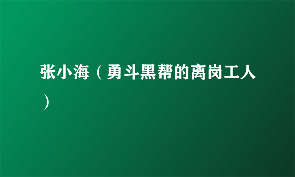 张小海（勇斗黑帮的离岗工人）