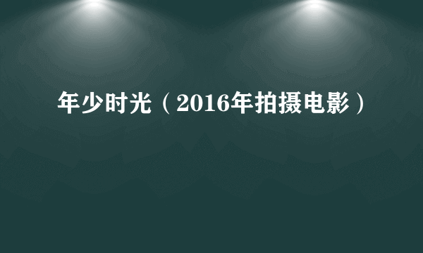 年少时光（2016年拍摄电影）