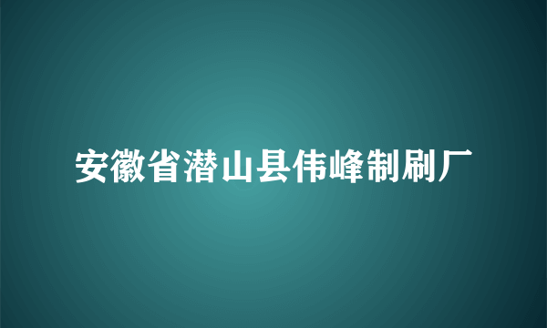 安徽省潜山县伟峰制刷厂