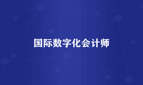 国际数字化会计师