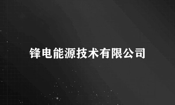 锋电能源技术有限公司