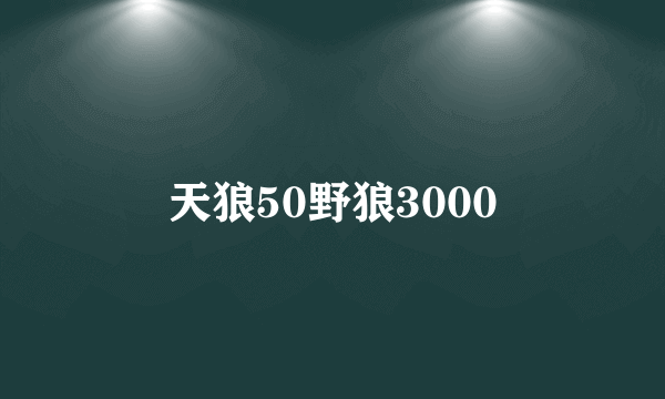 天狼50野狼3000