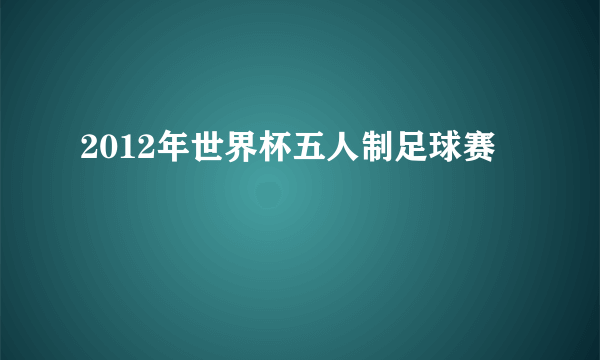 2012年世界杯五人制足球赛