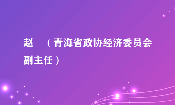 赵翀（青海省政协经济委员会副主任）