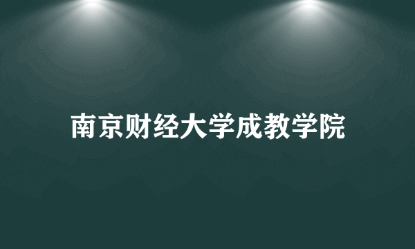 南京财经大学成教学院