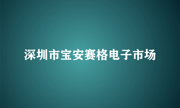 深圳市宝安赛格电子市场