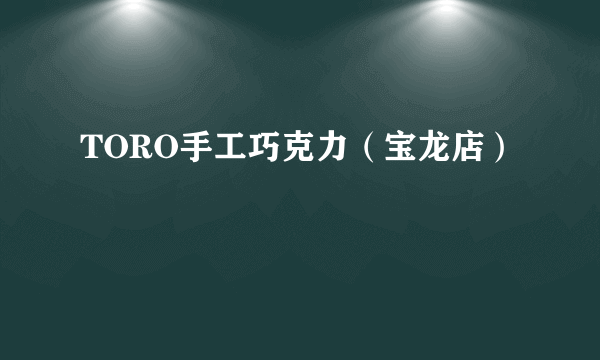 TORO手工巧克力（宝龙店）