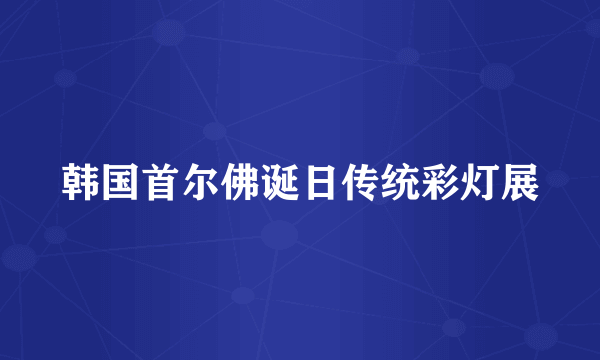 韩国首尔佛诞日传统彩灯展