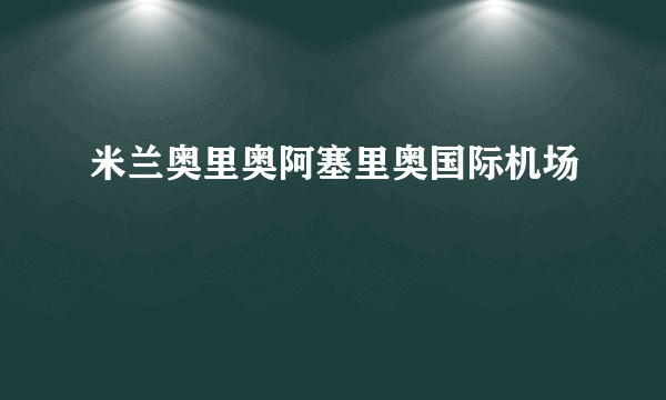 米兰奥里奥阿塞里奥国际机场