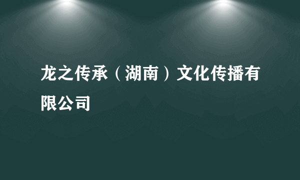 龙之传承（湖南）文化传播有限公司