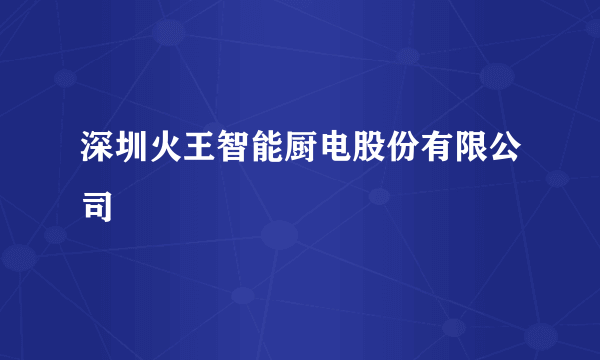 深圳火王智能厨电股份有限公司