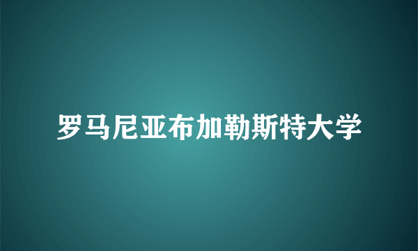 罗马尼亚布加勒斯特大学