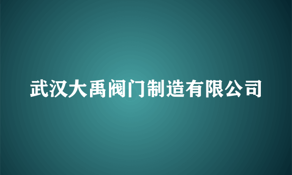 武汉大禹阀门制造有限公司