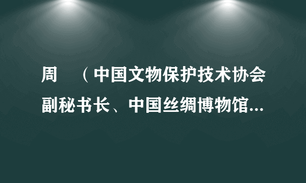 周旸（中国文物保护技术协会副秘书长、中国丝绸博物馆副馆长）