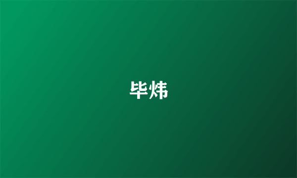 毕炜