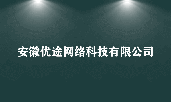 安徽优途网络科技有限公司