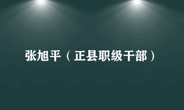 张旭平（正县职级干部）