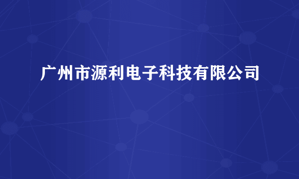 广州市源利电子科技有限公司