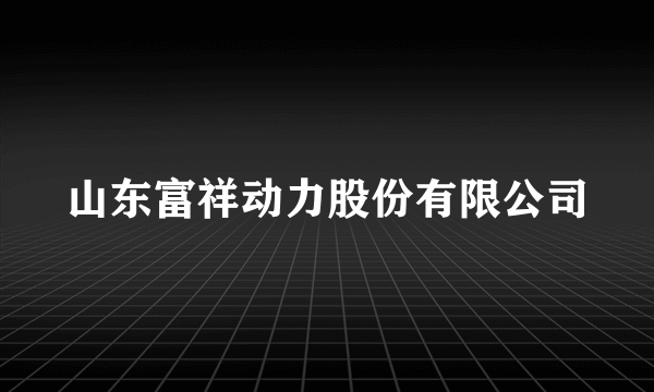 山东富祥动力股份有限公司