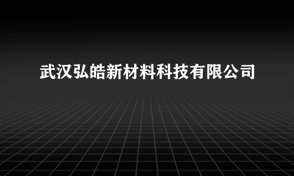 武汉弘皓新材料科技有限公司