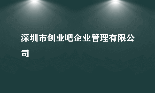 深圳市创业吧企业管理有限公司