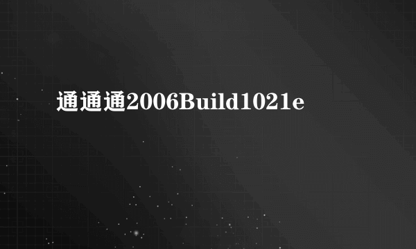 通通通2006Build1021e