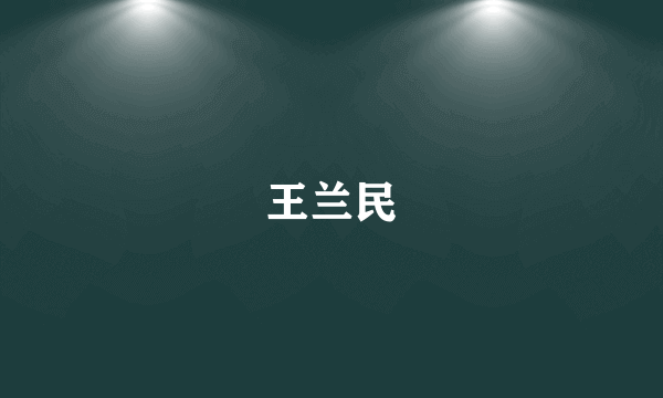 王兰民