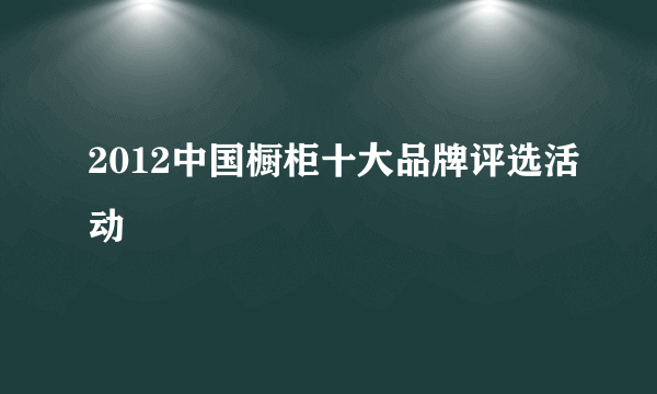 2012中国橱柜十大品牌评选活动