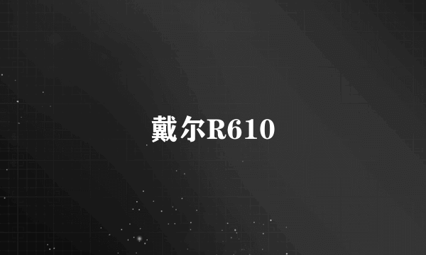 戴尔R610