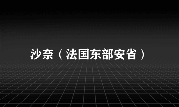 沙奈（法国东部安省）