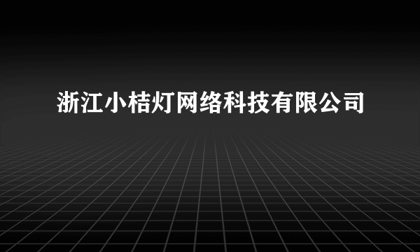 浙江小桔灯网络科技有限公司