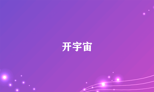 开宇宙