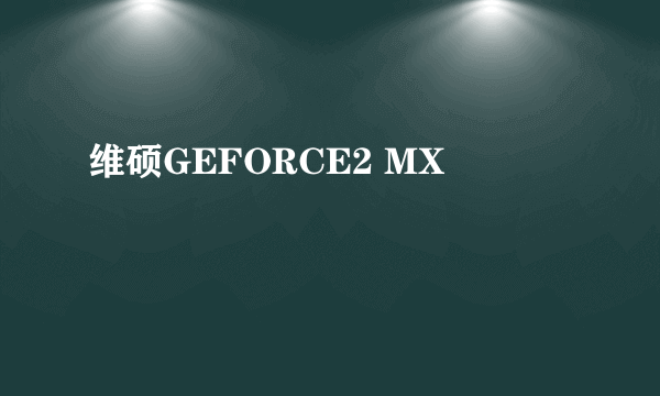 维硕GEFORCE2 MX