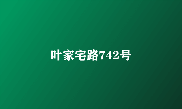 叶家宅路742号