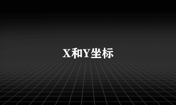 X和Y坐标