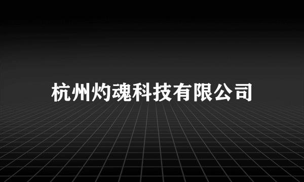 杭州灼魂科技有限公司