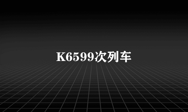 K6599次列车