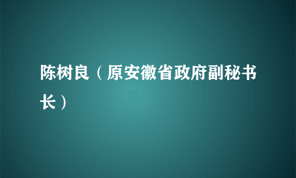 陈树良（原安徽省政府副秘书长）