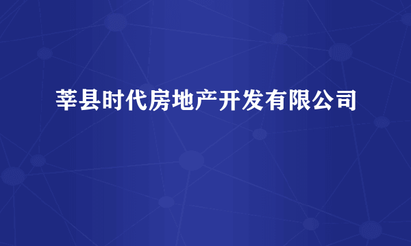 莘县时代房地产开发有限公司