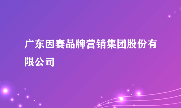 广东因赛品牌营销集团股份有限公司