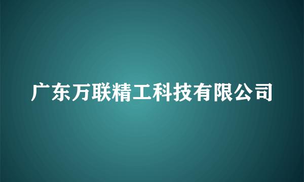 广东万联精工科技有限公司