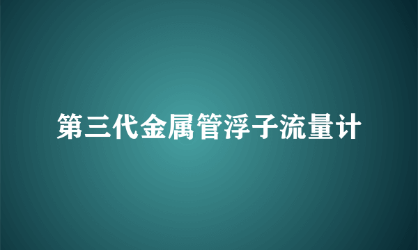 第三代金属管浮子流量计