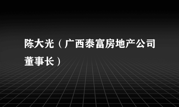 陈大光（广西泰富房地产公司董事长）