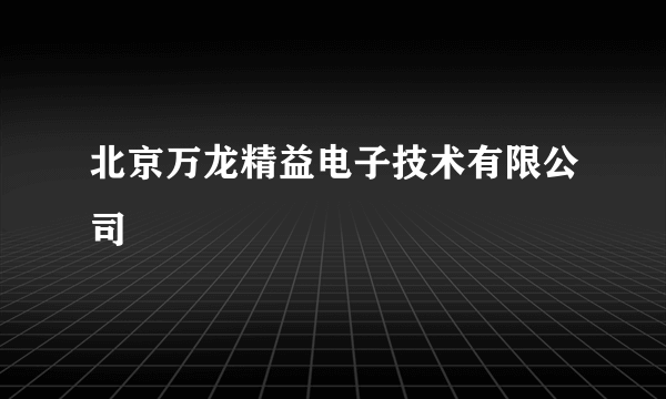 北京万龙精益电子技术有限公司