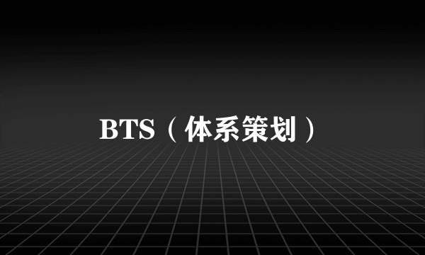 BTS（体系策划）